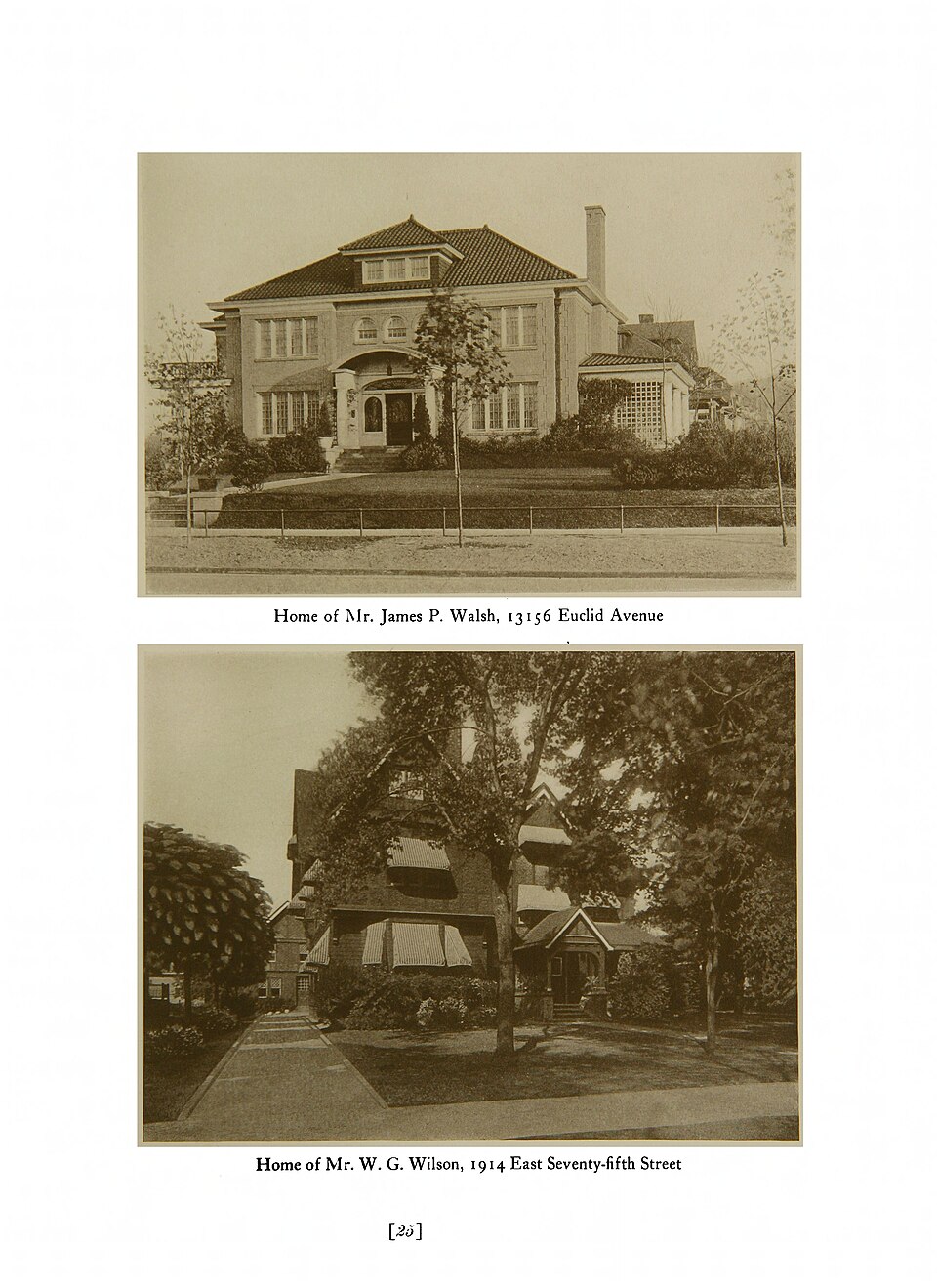 Photographs of gracious homes of prominent Clevelanders, arranged by neighborhood: The Euclid park group--The Wade park group--The Bratenahl group--The Heights group--The West Side group--The Suburban group. Also includes parks, country clubs, museums, and University Circle.
