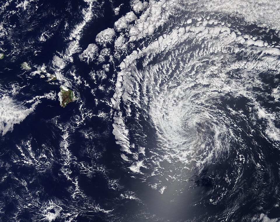 Once a strong Category 4 storm barreling across the Pacific Ocean, Tropical Cyclone Barbara fortunately dissipated before reaching Hawaii. On July 7, 2019, the Moderate Resolution Imaging Spectroradiometer (MODIS) on board NASA’s Terra satellite acquired a true-color image of the post-tropical cyclo