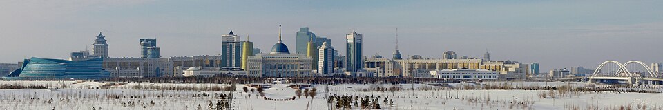 This is the governmental center of the city.  The Ak Orda (literally "White House") in the center is