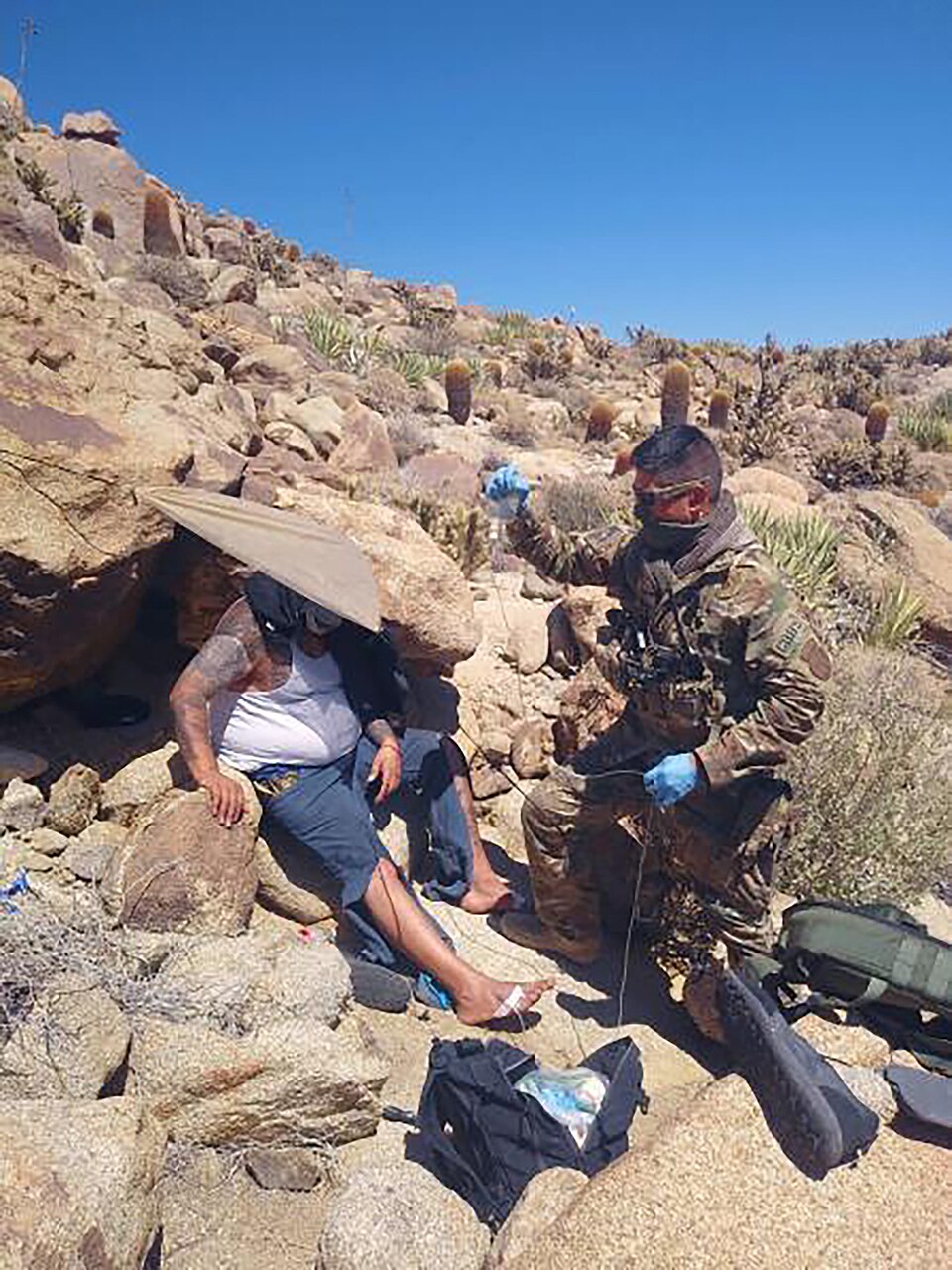 JACUMBA, Calif. – U.S. Border Patrol agents from the El Centro Sector aided a man abandoned in the mountains and in distress on Thursday. At approximately 1 p.m., a Border Patrol agent patrolling in the Jacumba mountains area encountered a man who had illegally crossed into the United States. He was