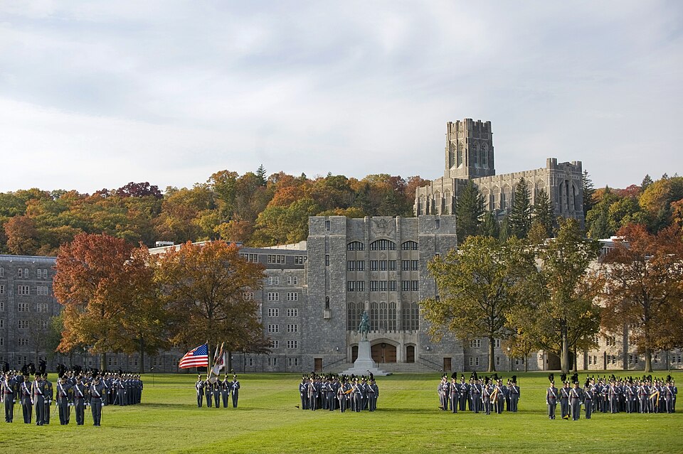 U.S. Military Academy cadets prepare for pass and review before a football game in West Point, N.Y. Nov. 1, 2008. The academy's "Black Nights' took on the "Eagles" of the U.S. Air Force Academy during this year's matchup between the two service academies. Air Force defeated Army 16-7.
DoD photo by N