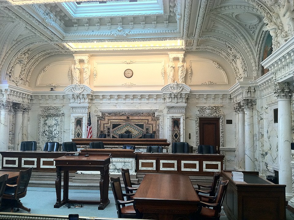 Courtroom 1 in the James R. Browning Courthouse in San Francisco.