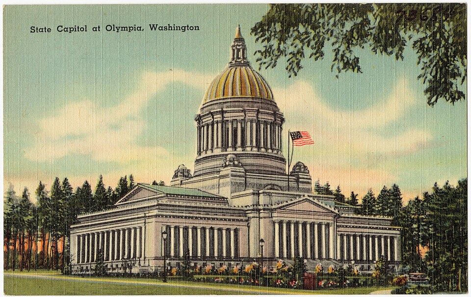 Title: State Capitol at Olympia, Washington
Subjects: Capitols
Places: Washington > Thurston (county) > Olympia
Notes: Title from item.
Extent: 1 print (postcard) : linen texture, color ; 3 1/2 x 5 1/2 in.
Accession #: 06_10_021965