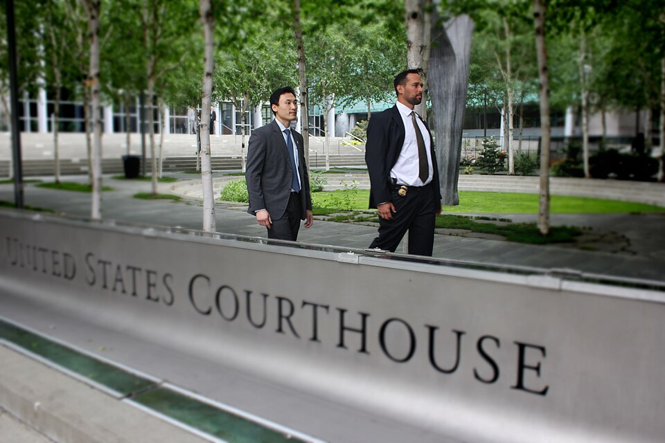 Staged photo shots in Seattle with HSI personnel.