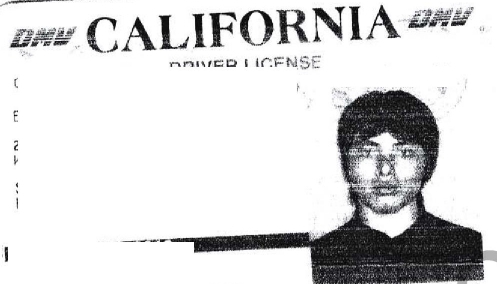 Undated picture of Elliot Rodger's drivers license