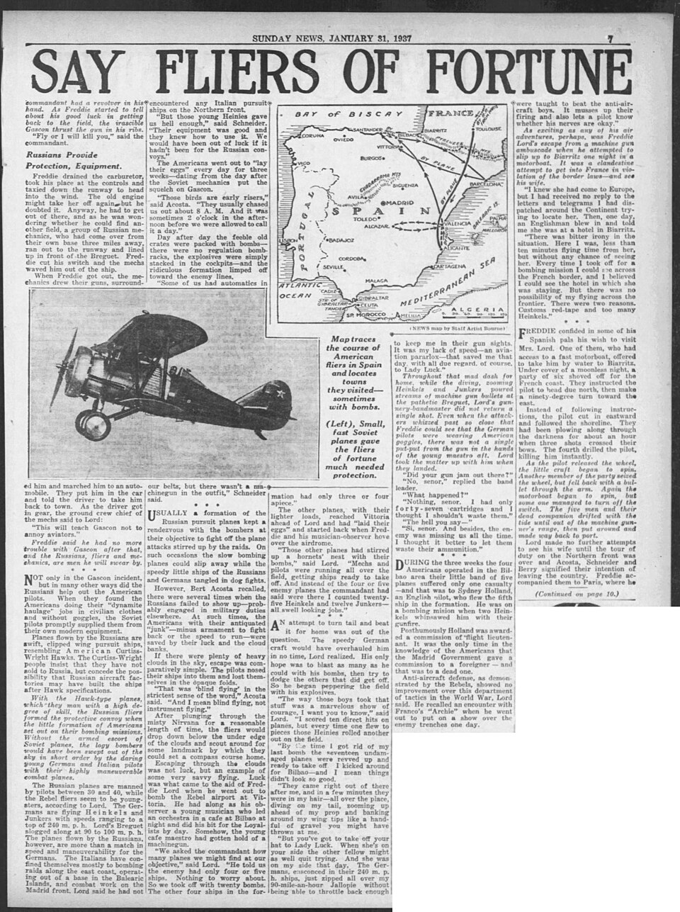 Spanish War Family Fight in the Daily News of New York City, New York on January 31, 1937, part 2