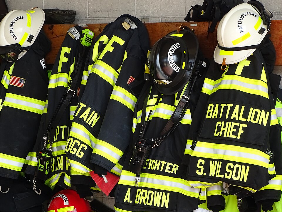 Firefighters' Uniforms in Station - Cumberland - Maryland - USA