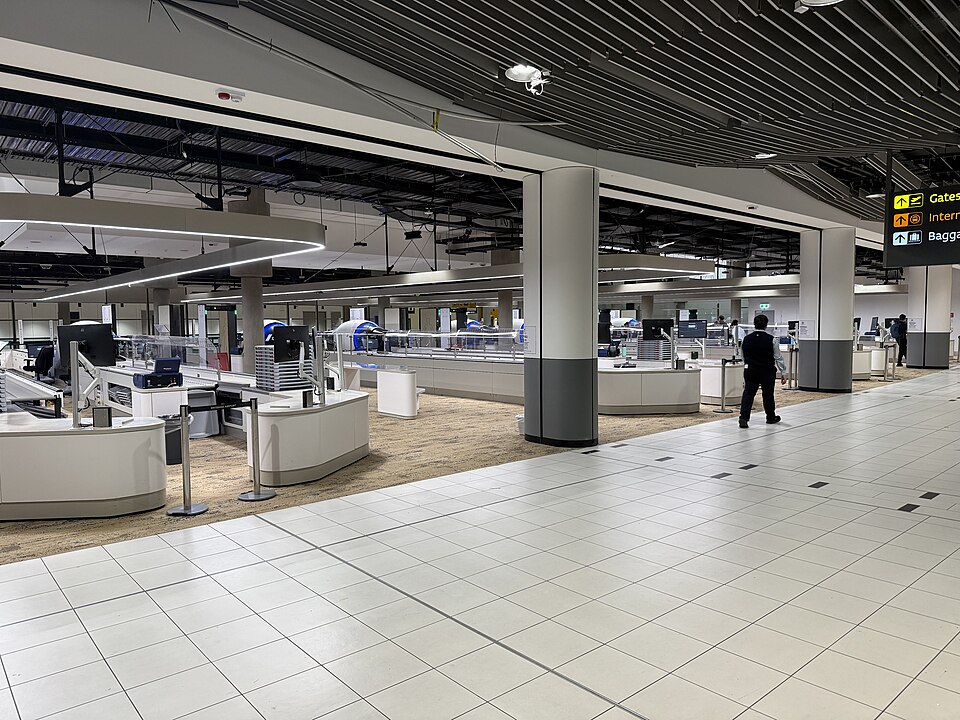 Brisbane Airport Domestic Terminal new central security screening area; opened December 2025. Photo taken on Monday 5 January 2026.