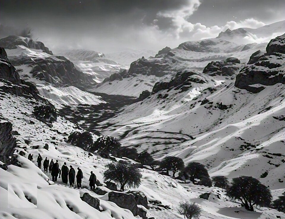 this is a depiction of cold weather in middle east