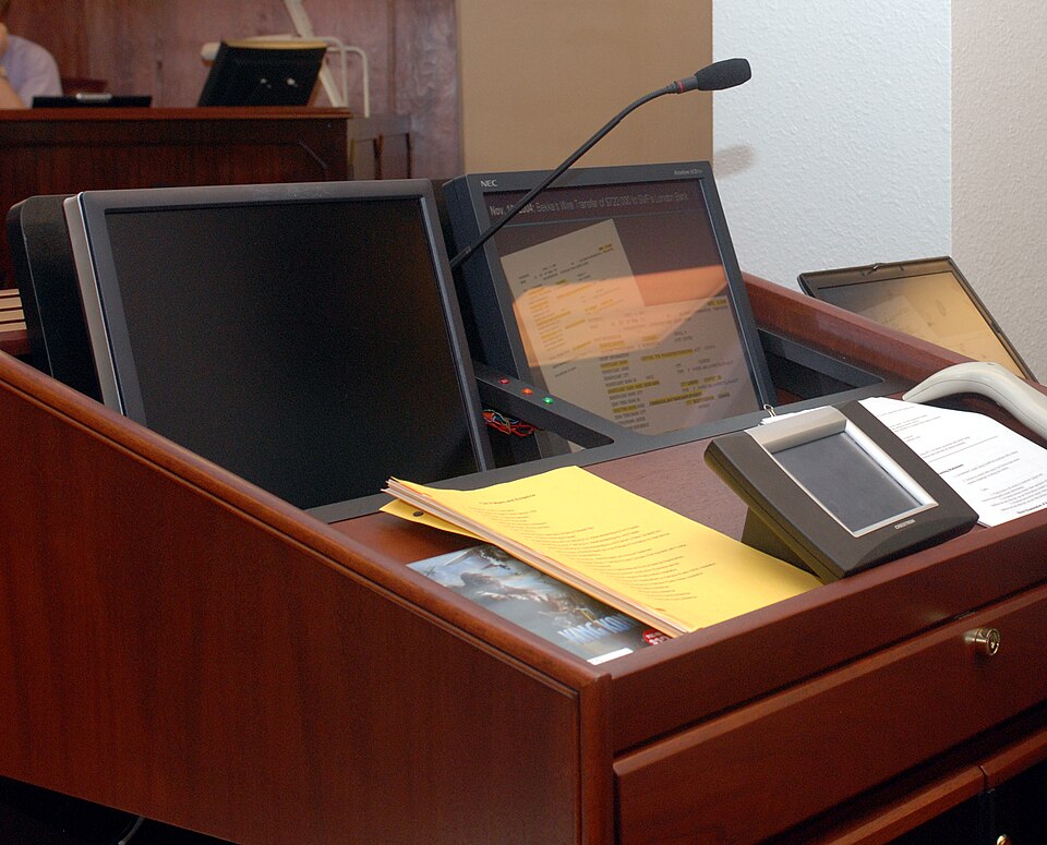 The center control console for a new state-of-the-art audio and video technology in the Guantanamo O