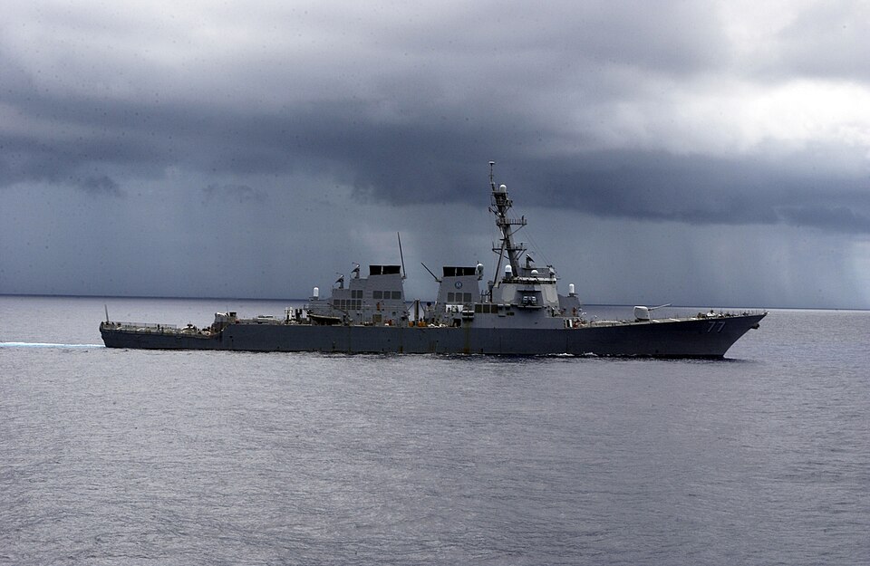 Indian Ocean (April 27, 2005) - The guided missile destroyer USS O'Kane (DDG 77) underway in the Indian Ocean off the coast of Somalia while conducting maritime security operations (MSO). MSO deny international terrorists use of the maritime environment as a venue for attack or to transport personne