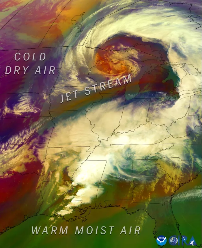 NOAA Satellites Monitor Severe Weather Outbreak