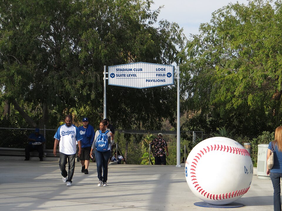 Dodger Stadium, occasionally referenced by local sportscasters with the metonym Chavez Ravine, is a stadium in Los Angeles. Located adjacent to Downtown Los Angeles, Dodger Stadium has been the home ballpark of Major League Baseball's Los Angeles Dodgers team since 1962. Dodger Stadium was construct