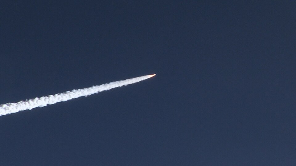 The Orbital ATK Pegasus XL rocket carrying NASA's Cyclone Global Navigation Satellite System, or CYGNSS, spacecraft is released and the first stage ignites at 8:37 a.m. EST.
The rocket was released from the Orbital ATK L-1011 Stargazer aircraft flying over the Atlantic Ocean offshore from Daytona Be