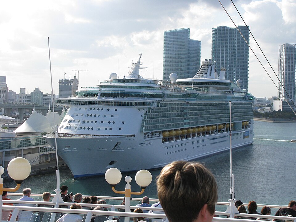 Liberty of the Seas cruise ship docked in the Port of Miami