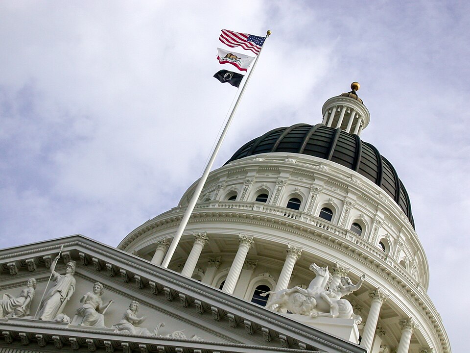 The dome of the Capitol building in Sacramento, in 2003.
