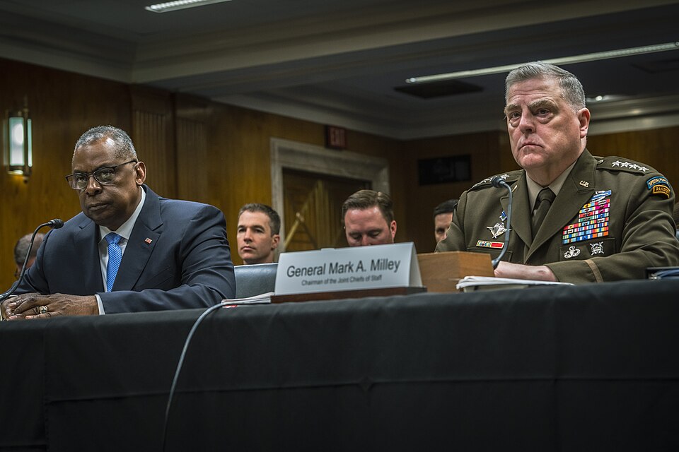Secretary of Defense Lloyd J. Austin III, Michael J. McCord, Under Secretary of Defense (Comptroller) and Chairman of the Joint Chiefs of Staff Gen. Mark Milley provide testimony at a Senate Appropriations Subcommittee on Defense hearing on the fiscal 2024 budget request for the Department of Defens
