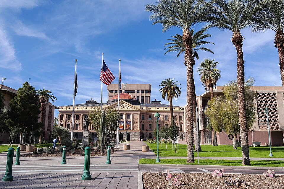 A view of the Arizona State Capitol Building in Phoenix