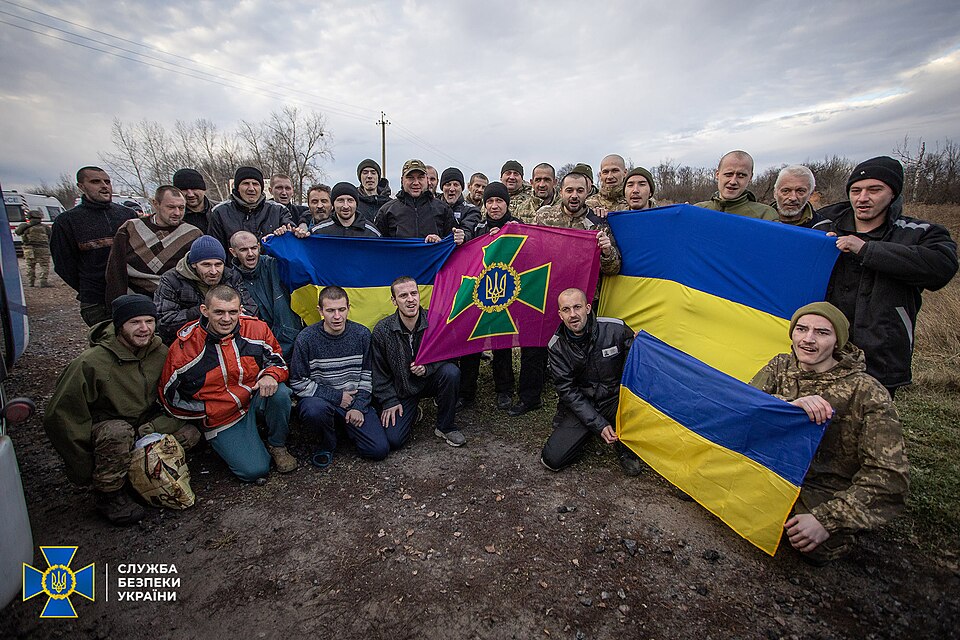 Ukrainian soldiers released during the exchange between Ukraine and Russia on December 1, 2022. 50 people were released (an article).