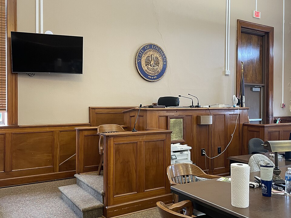 Interior of the Madison Parish Courthouse in Tallulah, Louisiana.