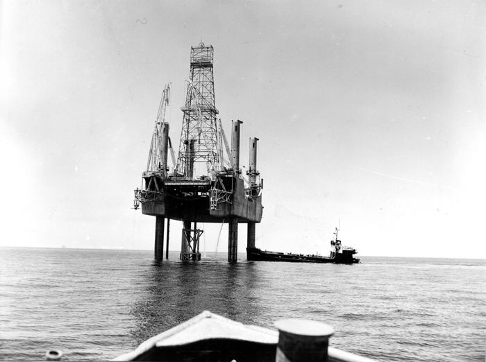 C. G. Glasscock Drilling Company offshore mobile oil drilling platform "Mr. Gus II," in federal waters in the Gulf of Mexico off Louisiana, Grand Isle Block 48.