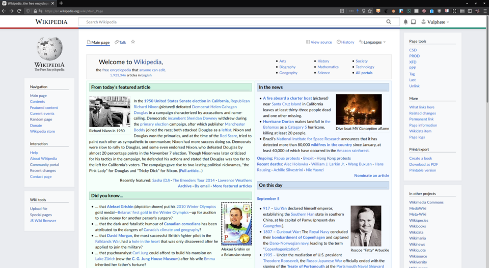 Firefox Developer Edition on Arch Linux, version 70.0b3.