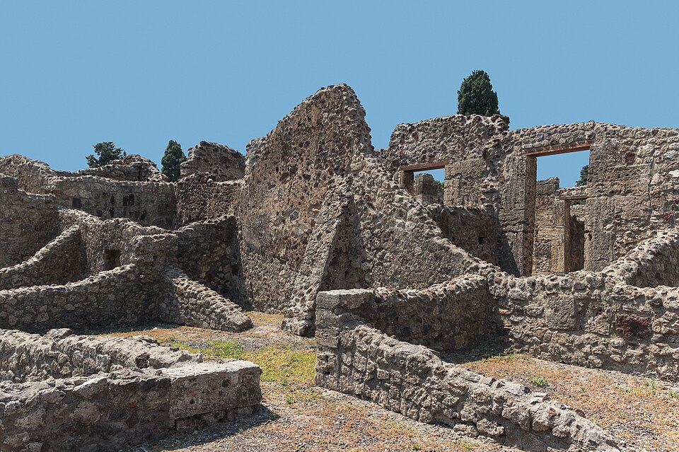 Composition with ruins in Pompeii, Italy.