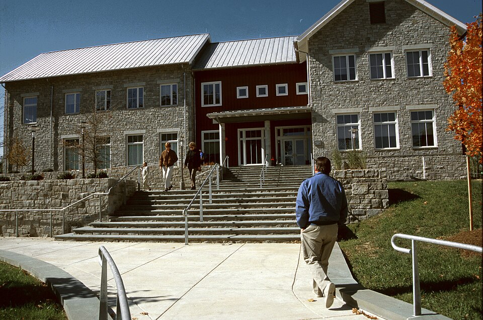 Note: Some of the following information may have arrived from the agency cut off or incomplete. Creator: Hagerty, Ryan. Description: Students walking on campus to buildings on the National Conservation Training Center campus. Subjects: Buildings, facilities and structures; Education; Training. Locat