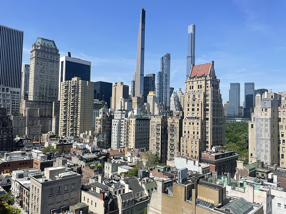New York City buildings and central park on May 25th 2022