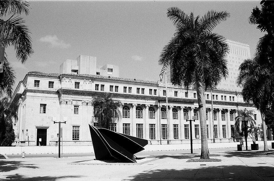 US National Register Historic Places. Minolta Dynax 303si  SLR camera and Kodak 400 TX Black and White film.