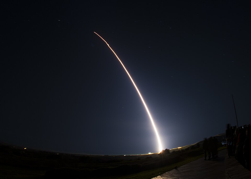 An unarmed Minuteman III intercontinental ballistic missile launches during a developmental test at 11:01 Pacific Standard Time Tuesday, Feb. 5, 2019, at Vandenberg Air Force Base, Calif. (U.S. Air Force photo by Senior Airman Clayton Wear/Released)