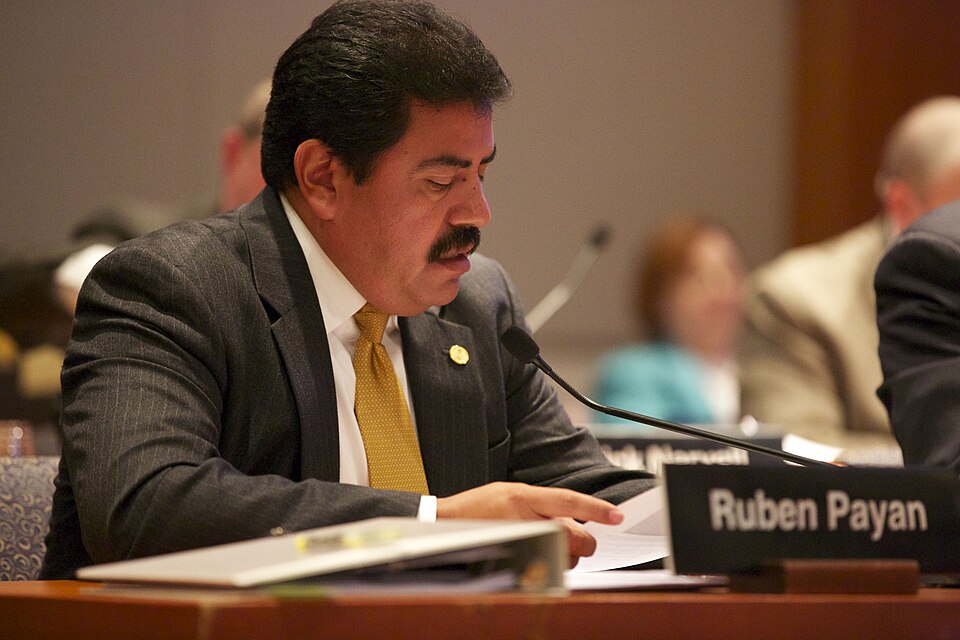 Ruben Payan gives a presentation on Regulation and Safety Oversight during the Board Meeting