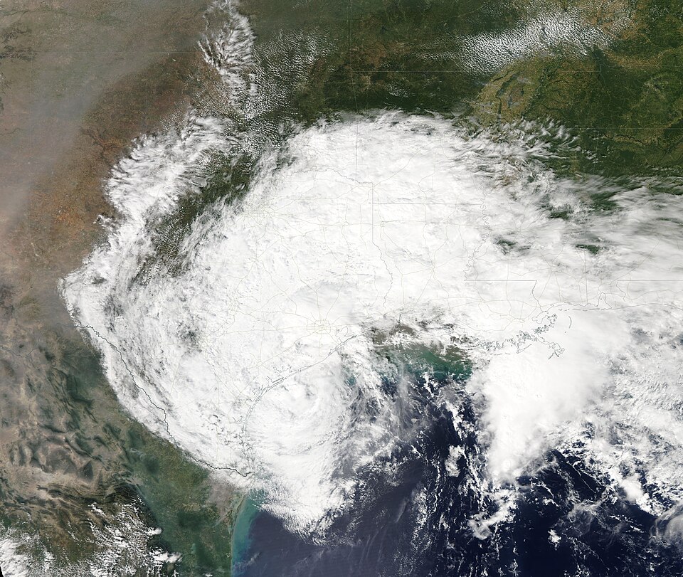 Tropical Storm Beta made landfall over the southern end of the Matagorda Peninsula, Texas, around 11:00 p.m. EDT on September 21. At that time, it was packing maximum sustained winds of about 45 mph (72.4 km/h) and carrying heavy rain. The Matagorda Peninsula extends into the Gulf of Mexico and sits
