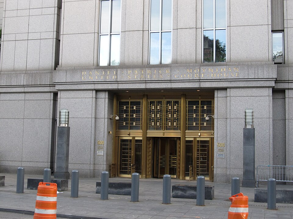The Daniel Patrick Moynihan United States Courthouse is a courthouse in Manhattan. At 500 Pearl Street in Foley Square in the Civic Center neighborhood of lower Manhattan in New York City, it houses the United States District Court for the Southern District of New York, and is the temporary home of 