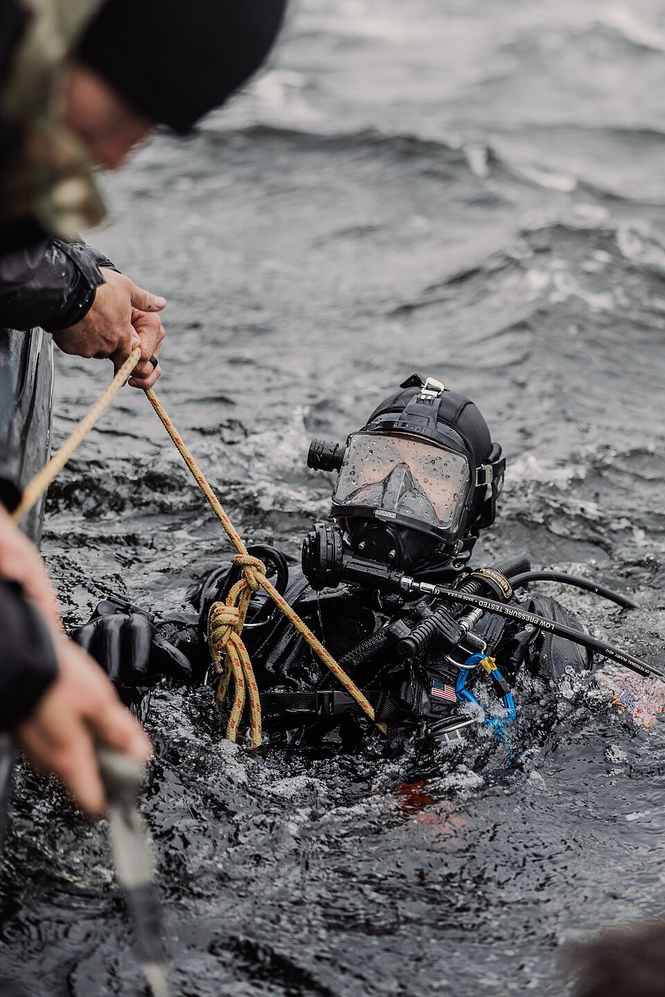 KRISTIANSAND, Norway — U.S. Navy Explosive Ordnance Disposal (EOD) technicians assigned to Explosive Ordnance Disposal Mobile Unit 8 conduct harbour clearance training in Kristiansand, Norway, Feb. 10, 2025. Arctic Specialist is an annual Norway-hosted multinational joint EOD and expeditionary mine 
