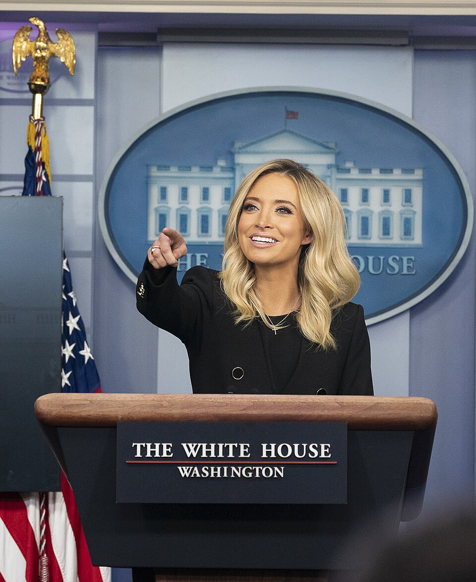 White House Press Secretary Kayleigh McEnany points to a reporter to take a question at a White House press briefing Friday, May 1, 2020, in the James S. Brady Press Briefing Room of the White House. (Official White House Photo by Joyce N. Boghosian)