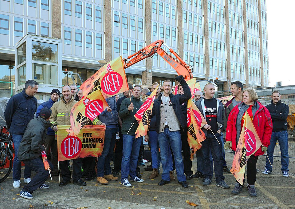 I never found any text for these photos so I am putting today's News Line article about the dangerous cuts to the fire service around the country:
The News Line: News Wednesday, 18 November 2015
West Midlands firefighters strike looms - over 300 jobs threatened
FBU members from the Midlands with the