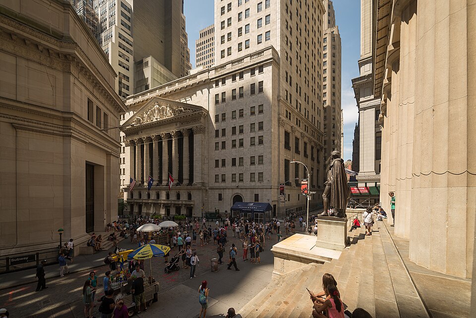 Intersection of Broad Street and Wall Street with New York Stock Exchange and the Federal Hall.






This is an image of a place or building that is listed on the National Register of Historic Places in the United States of America. Its reference number is 78001877 (Wikidata).







This is an ima