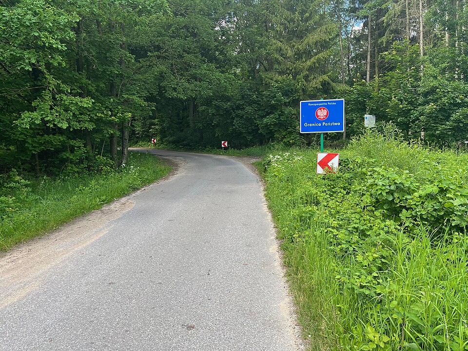Lithuania-Poland border - Poland border sign