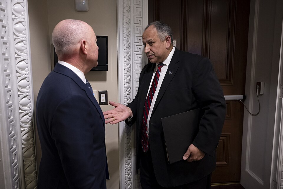 WASHINGTON (April 18, 2024) Homeland Security Secretary, Alejandro Mayorkas, gives remarks during th