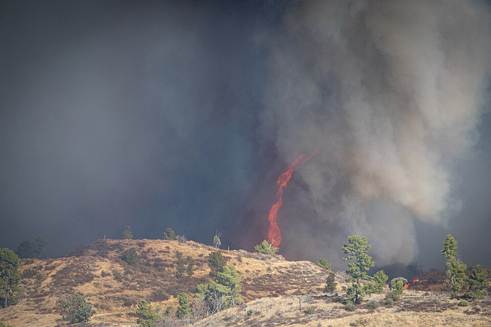 The Hughes Fire burning along Lake Hughes Road, January 22. As of January 27, 2025, firefighters have successfully held the fire at 10,425 acres and brought containment up to 98%. The Hughes fire is just one of many wildfires that have affected the Southern California area in the past few weeks, whi