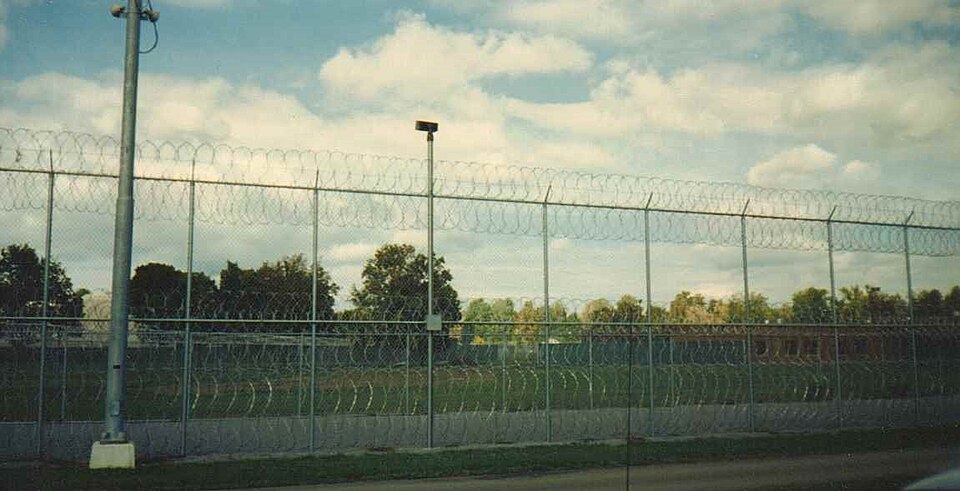 Partial View of Medium Security Fencing at Gowanda Correctional Facility, South Side, September 1996