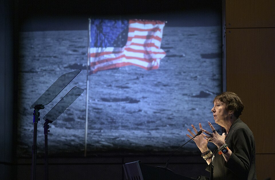 Associate Administrator for NASA's Science Mission Directorate Nicola Fox speaks during an event whe