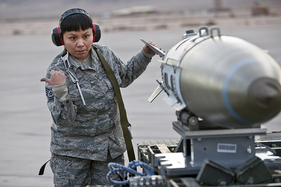 U.S. Air Force Staff Sgt. Ragina James, an aircraft armament systems craftsman with the 57th Aircraf