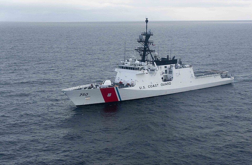 Maritime security cutter USCGC Bertholf (WMSL 750
sails in the Arctic Ocean near Barrow, Alaska, Aug. 28, 2012, as part of Operation Arctic Shield 2012. Arctic Shield is a U.S. Coast Guard-directed exercise in conjunction with federal, state and tribal officials designed to test the Spilled Oil Resp