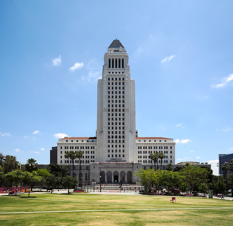 The Los Angeles City Hall is the seat of the government of the city of Los Angeles.