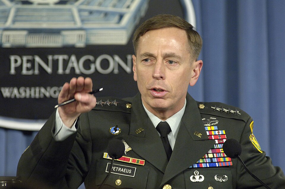 U.S. Army Gen. David H. Petraeus, the commander of Multi-National Force - Iraq, briefs reporters at the Pentagon April 26, 2007, on his view of the current military situation in Iraq.