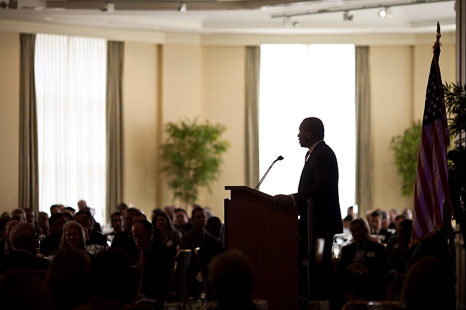 Tuesday, May 15, 2012 - Governor Patrick addresses the Greater Boston Chamber of Commerce at the Seaport Hotel in the South Boston Waterfront.
(Photo: Eric Haynes / Governor's Office)