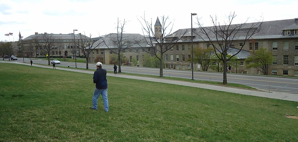 A photo from a campus visit to Cornell on April 9, 2012 (actual date of photo). 
This image is notab
