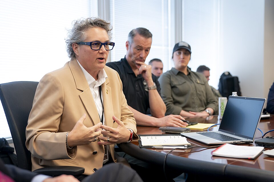 Department of Homeland Security (DHS) Secretary Kristi Noem joins leaders from multiple federal agen